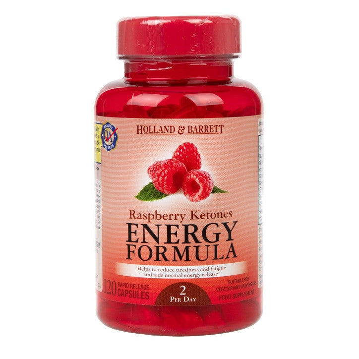 Енергийна формула на Raspberry Ketones (енергийна формула) 120 капсули Holland & Barrett