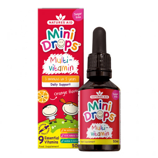 Multivitamin капки за деца (Mini Drops Multi-Vitamin) 50ml Naturesaid