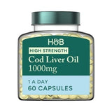 Масло от черен дроб на треска 1000 mg - 60 гел капсули
