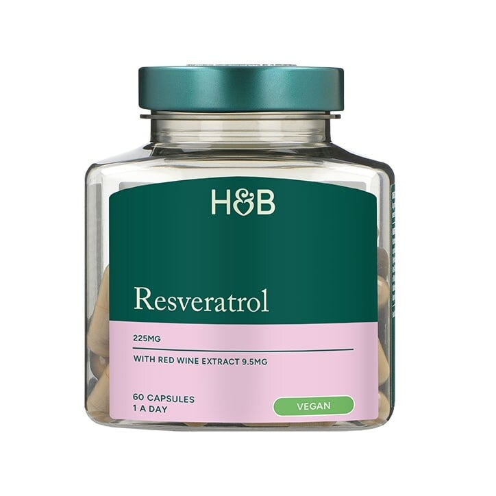 Resveratrol 250mg с екстракт от червено вино 10mg 60 капсули Holland & Barrett