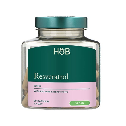 Resveratrol 250mg с екстракт от червено вино 10mg 60 капсули Holland & Barrett