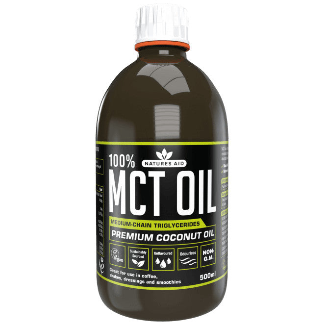 Триглицериди със средна верига от кокосово масло (100% MCT масло) 500ml Naturesaid