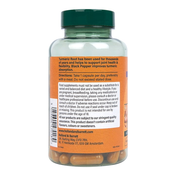 Куркума с висока якост 600mg | С черен пипер - 90 капсули
