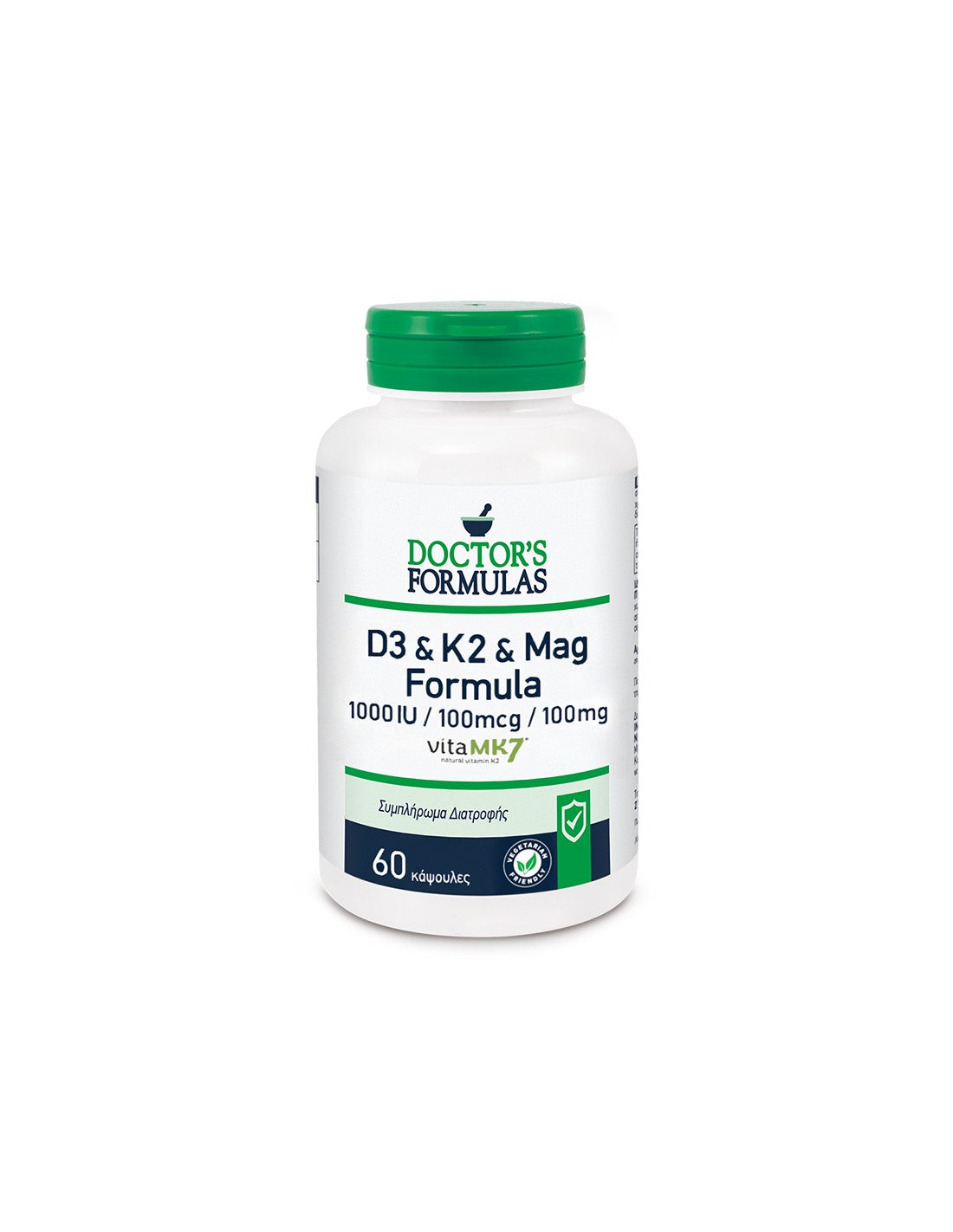 Формула D3 & K2 & MAG - Формула с витамин D3, K2 и магнезий x 60 капсули лекарски формули