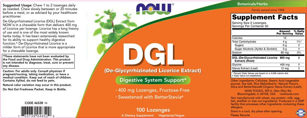 DGL 400 mg - 100 сублинглални таблетки