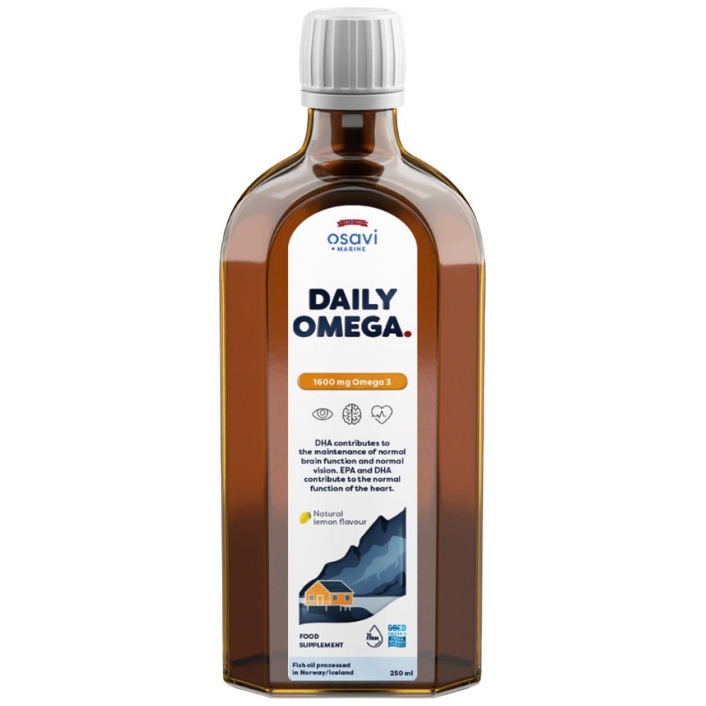 Ежедневна омега течност | Естествен лимон ароматизиран - 250 ml