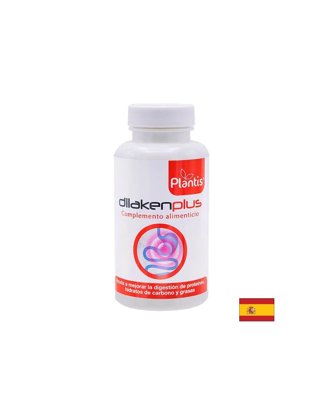DiLakenPlus Plantis® храносмилателни ензими - стомашно -чревно здраве и контрол на възпалението, 90 капсули