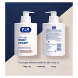 E45 Емолиентен крем за почистване на суха, чувствителна и сърбяща кожа - 250 ml