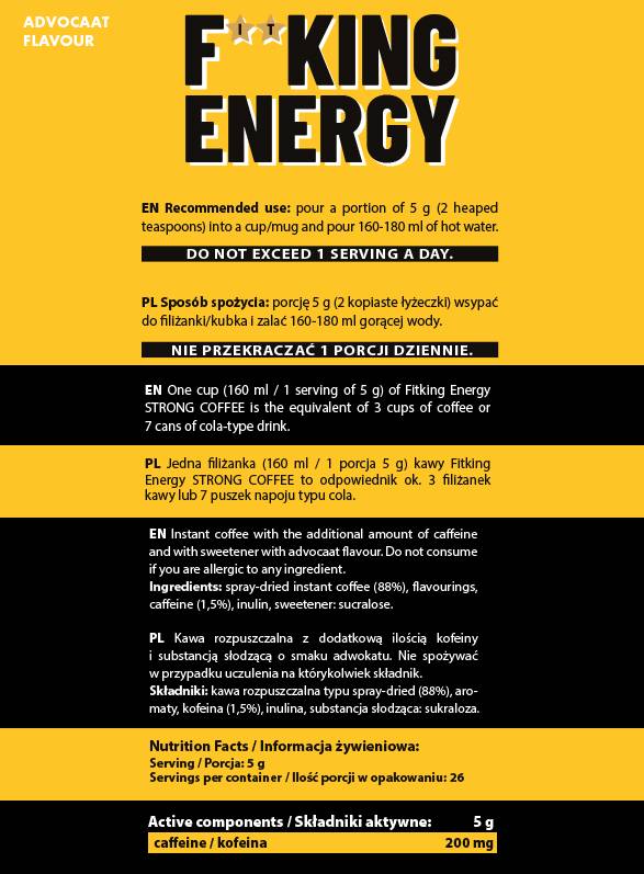 F ** King Energy | Силно кафенета - 130 грама