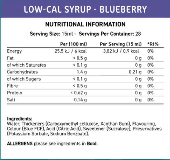 Подходящ кухня с ниско-CAL сироп | Боровинка - 425 ml