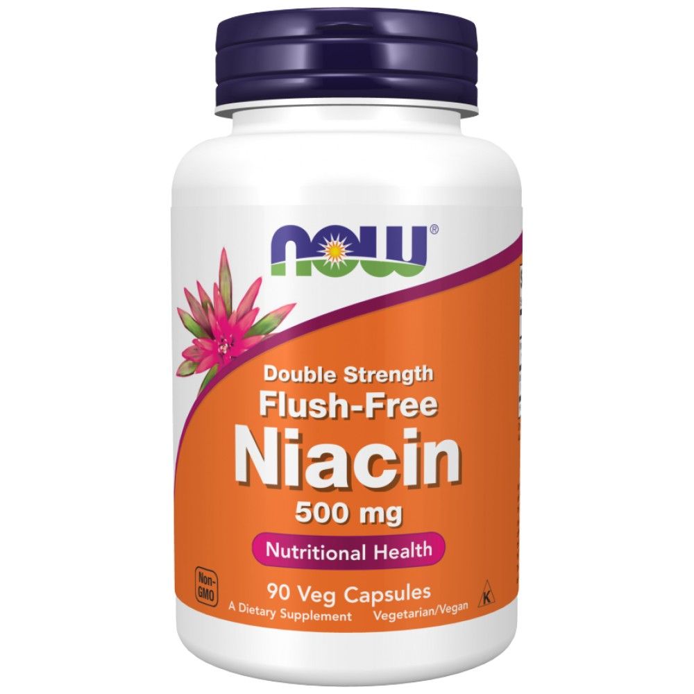 Ниацин без промиване 500 mg | Двойна сила - 90 капсули