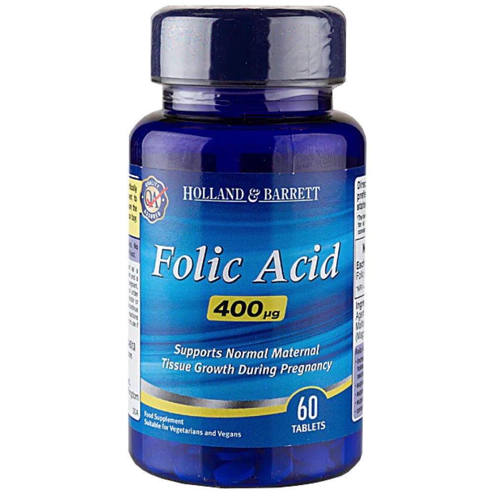 Фолиева киселина 400 mcg - 60 таблетки