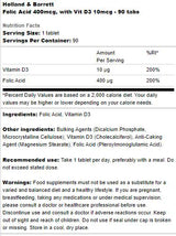 Фолиева киселина 400 mcg | С Vit D3 10 mcg - 90 таблетки