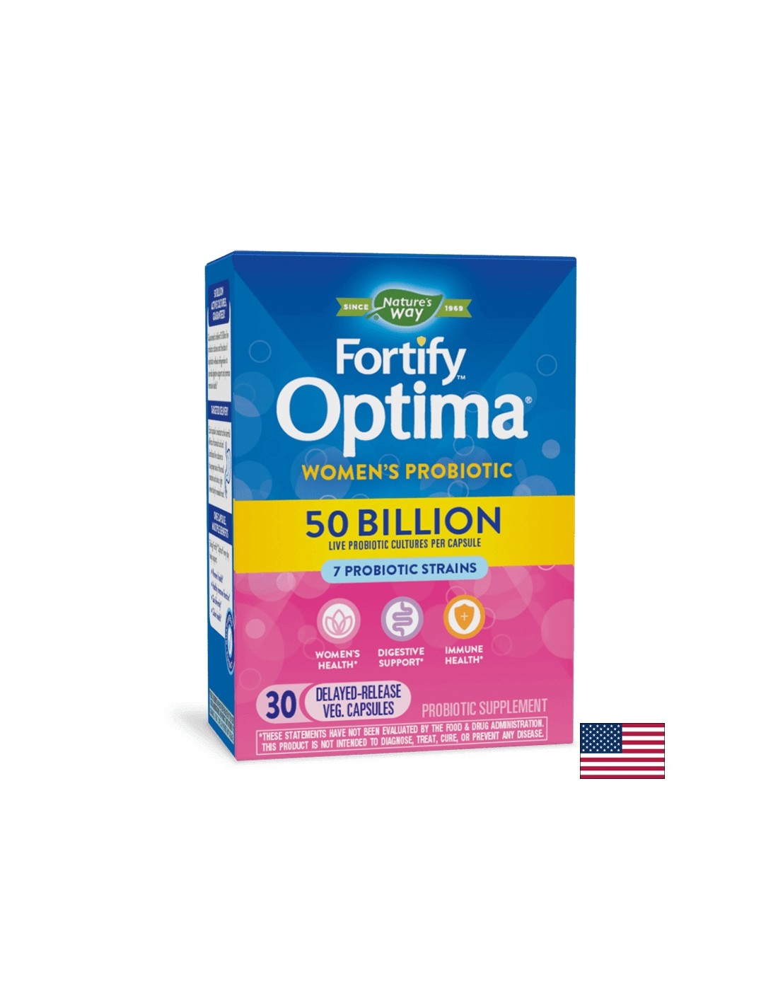 Укрепете пробиотика на Optima за жени, 50 милиарда активни пробиотици, 30 капсули