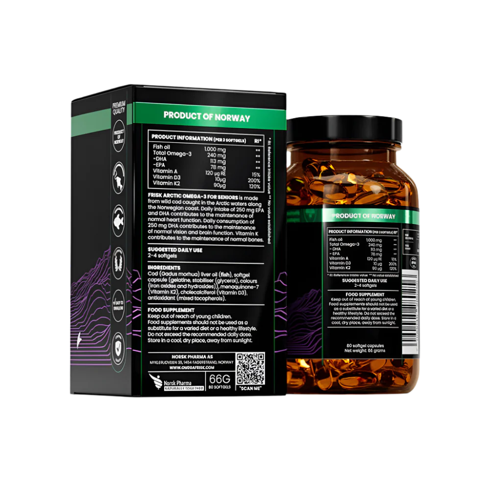 Арктика 50+-Омега-3-100% дива арктическа треска-80 капсули