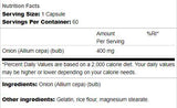 Пълен спектър лук крушка 400 mg 60 капсули