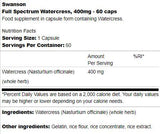 Пълен спектър Watercress 400 mg 60 капсули