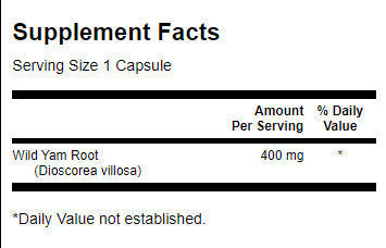 Пълен спектър Wild Yam 400 mg - 60 капсули