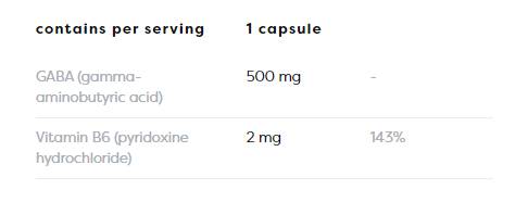 GABA 500 mg + витамин В6 - 120 капсули