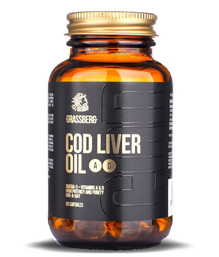 Маслото от черен дроб на треска от треска + A + D 60 Softgels