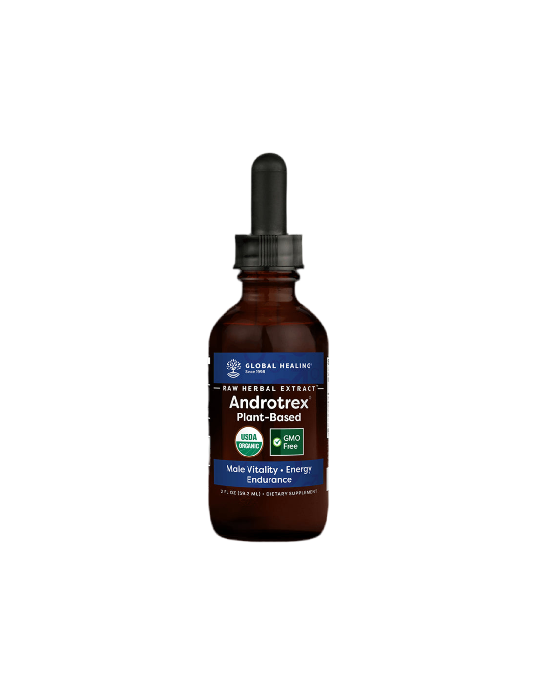 Androtrex® суров билков екстракт / билкова смес за мъжки хормонален баланс, 59,2 ml глобално изцеление