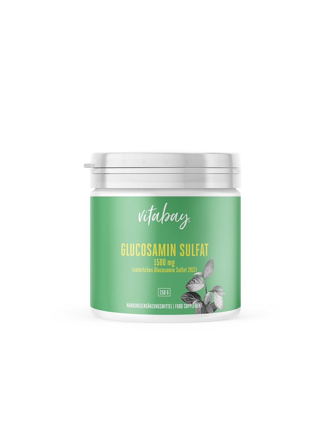 Glucosamin Sulfat 2KCI pulver 250 g - Глюкозамин сулфат 1500 mg, 250 g прах <tc>Vitabay</tc>