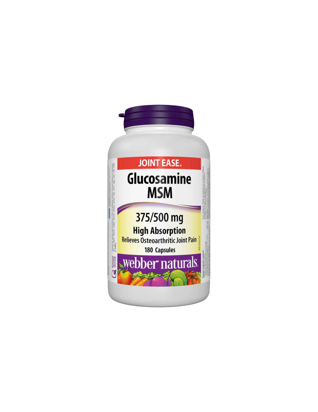 Глюкозамин MSM - глюкозамин 375 mg + MSM 500 mg - здрави стави, 180 капсули