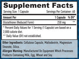 Glutathione 250mg. / 60 vcaps.