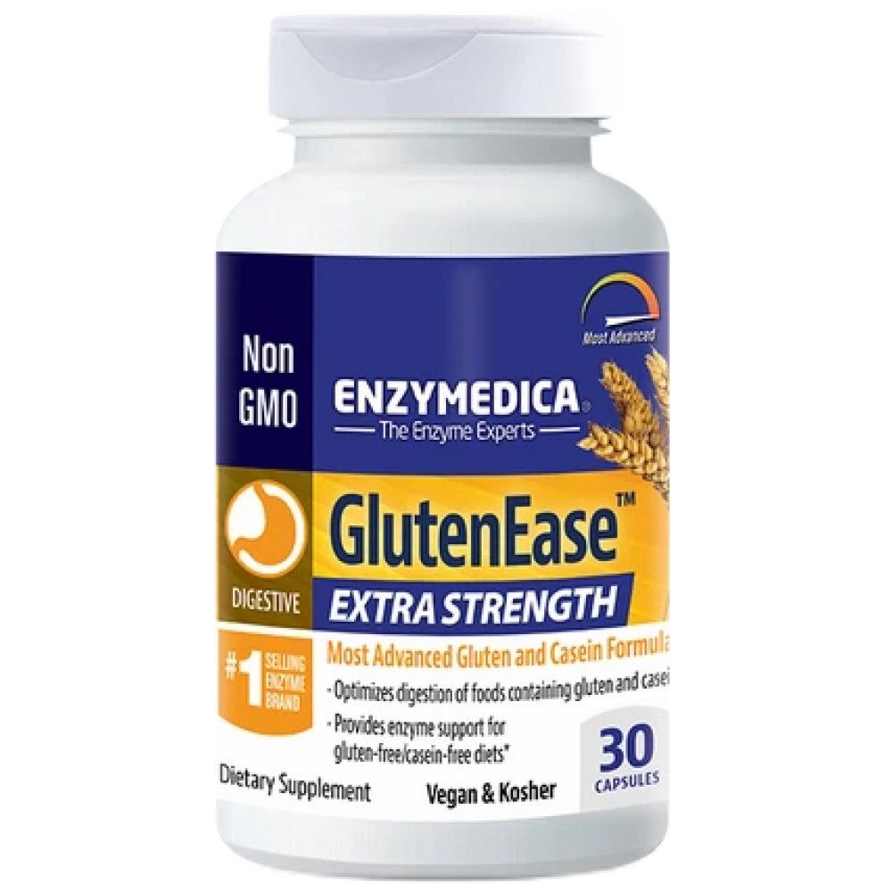 Gluteenease Допълнителна сила - 60 капсули