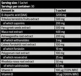Златен тест Pak | С DAA, Fenugreek & Tribulus - 30 пакета
