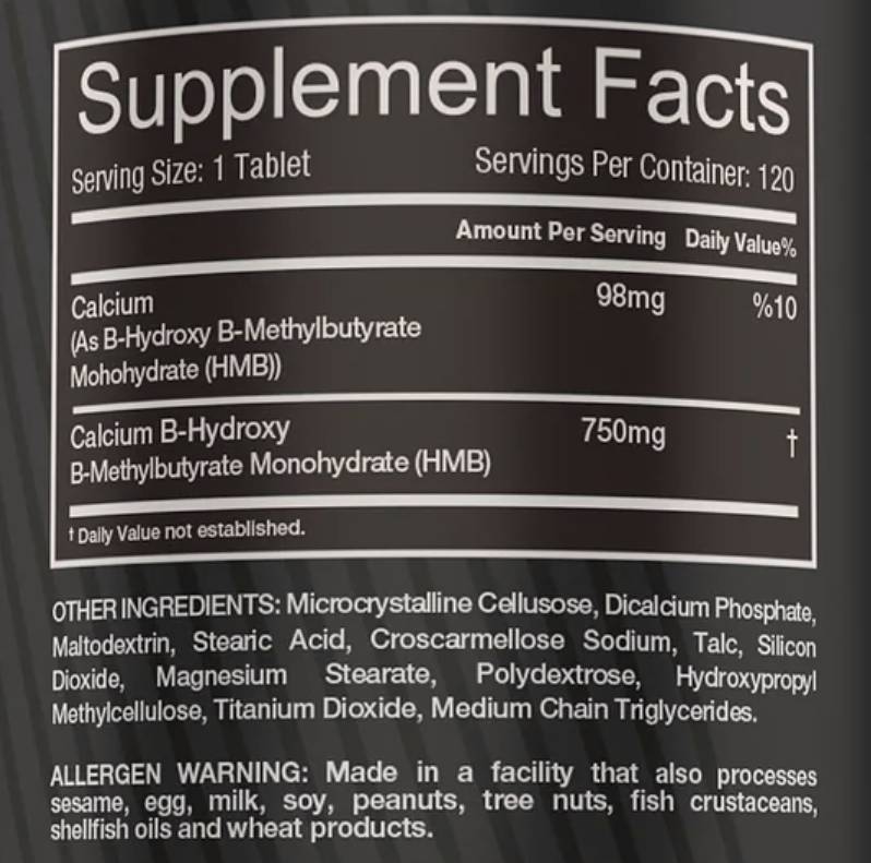HMB 750 mg 120 таблетки