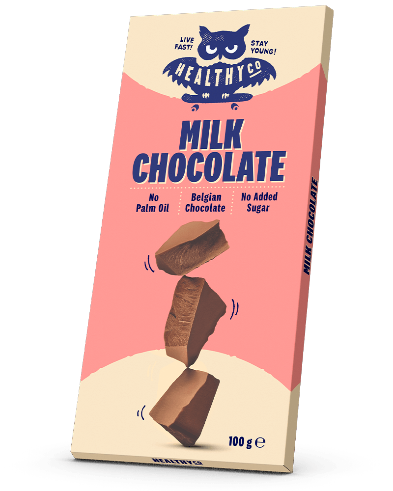 <tc>HealthyCo</tc> млечен шоколад 100 грама - без добавена захар и без палмово масло