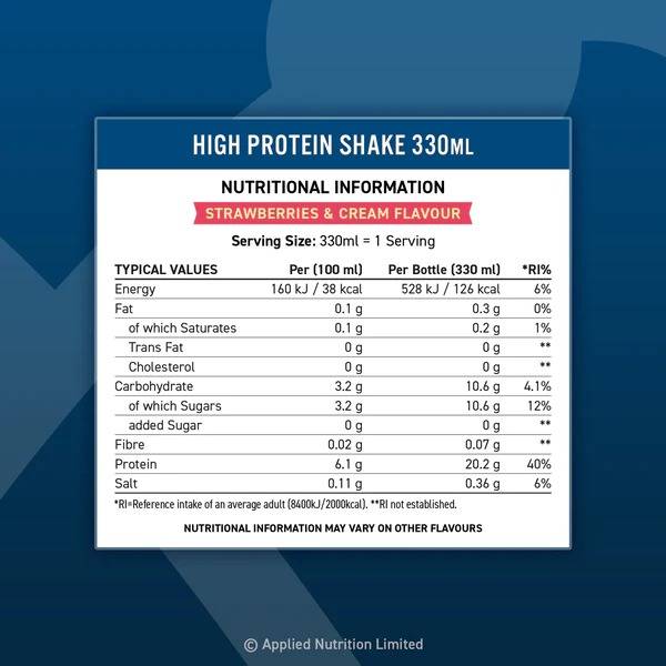 Високо протеинов шейк - 330 ml