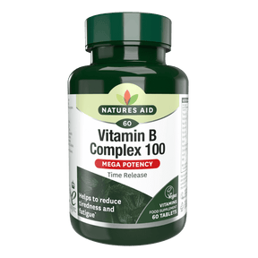 Vitamin B Complex (Vitamin B Complex 100) 60 tablets with slow release NaturesAid - Nutra Best Europe