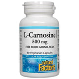L-Carnosine/ L-Carnosine 500 mg x 60 капсули <tc>Natural Factors</tc>