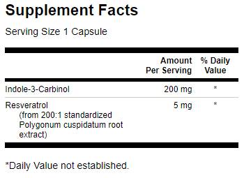 Индол-3-карбинол с ресвератрол 200 mg-60 капсули