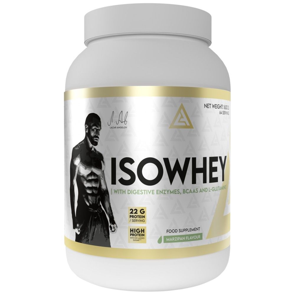 Isowhey | Суроватъчен протеин изолат с храносмилателни ензими, BCAA и глутамин - 1600 грама
