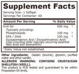 Масло от Крил 500 mg - 60 меки капсули <tc>Pure Nutrition</tc>