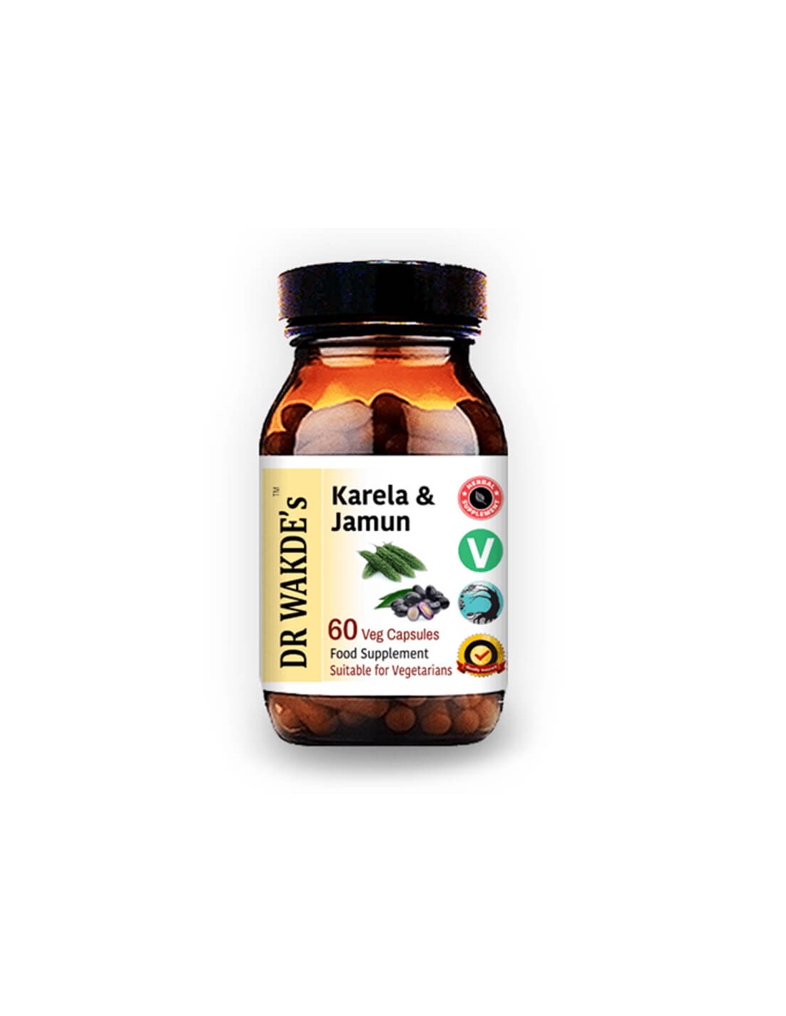 Karela & Jamun (Karela & Jamun) - за контрол на диабета и намаляване на кръвната захар, 60 капсули