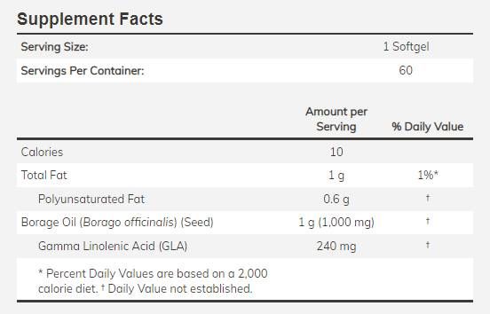 Бордж масло 1000 mg - 60 гел капсули