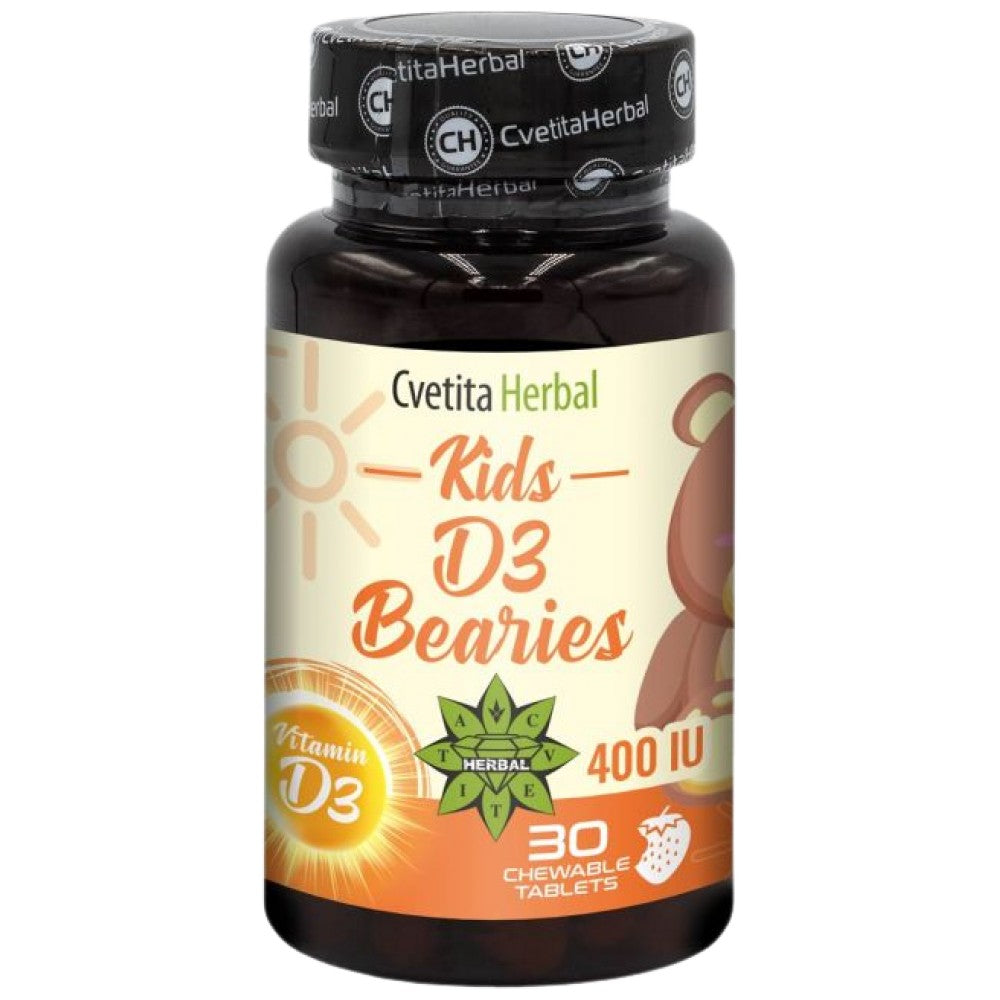 Деца D3 Bearies 400 IU 30 таблетки