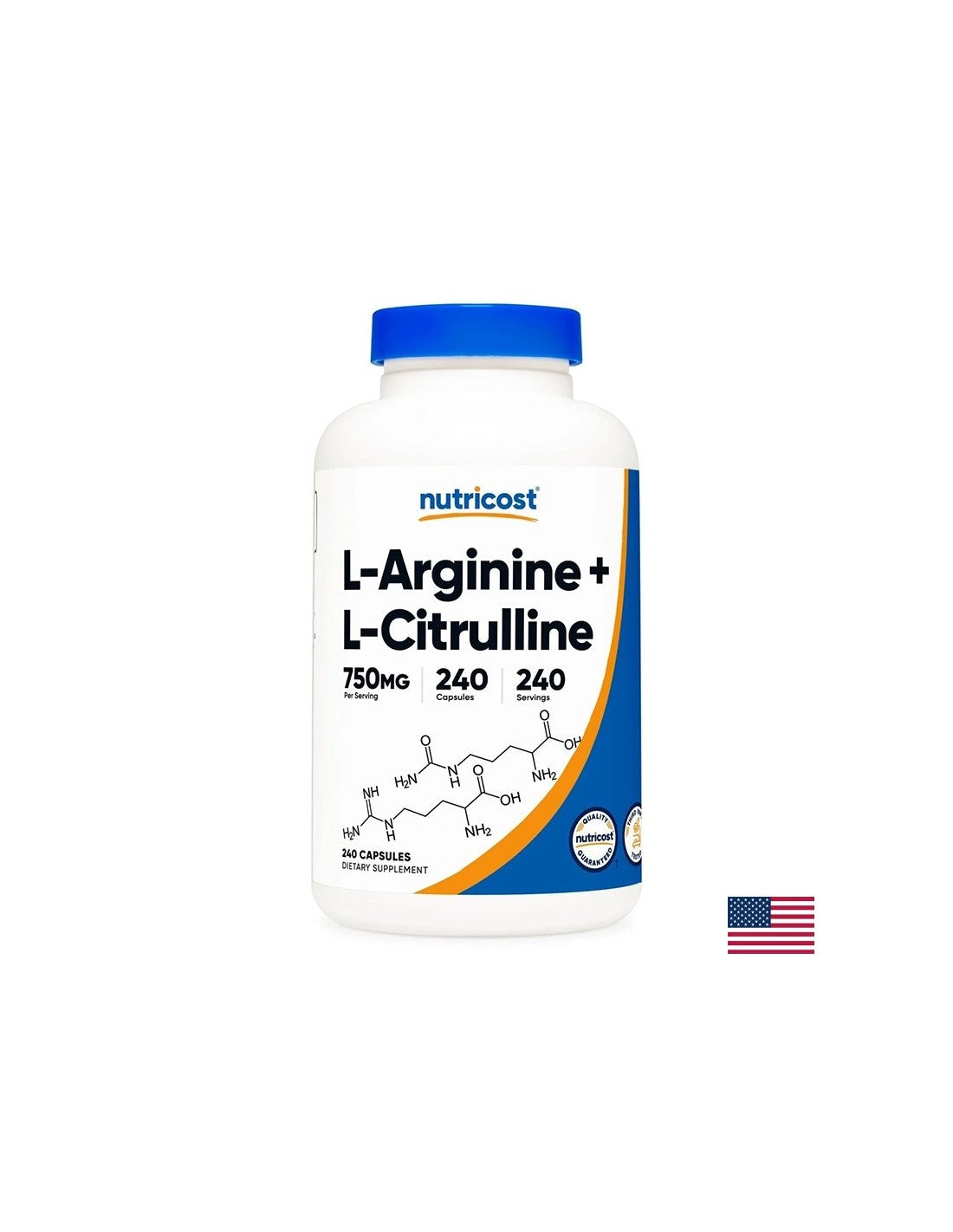 Тон и енергия-L-аргинин + L-цитрулин (L-аргинин + L-цитрулин), 500 mg + 250 mg, 240 капсули