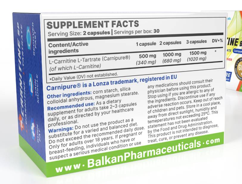 L-карнитин bp | Carnipure® - 60 капсули