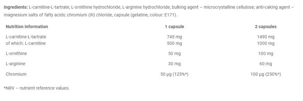 L-Carnitine Forte Plus | Спортно издание - 60 капсули