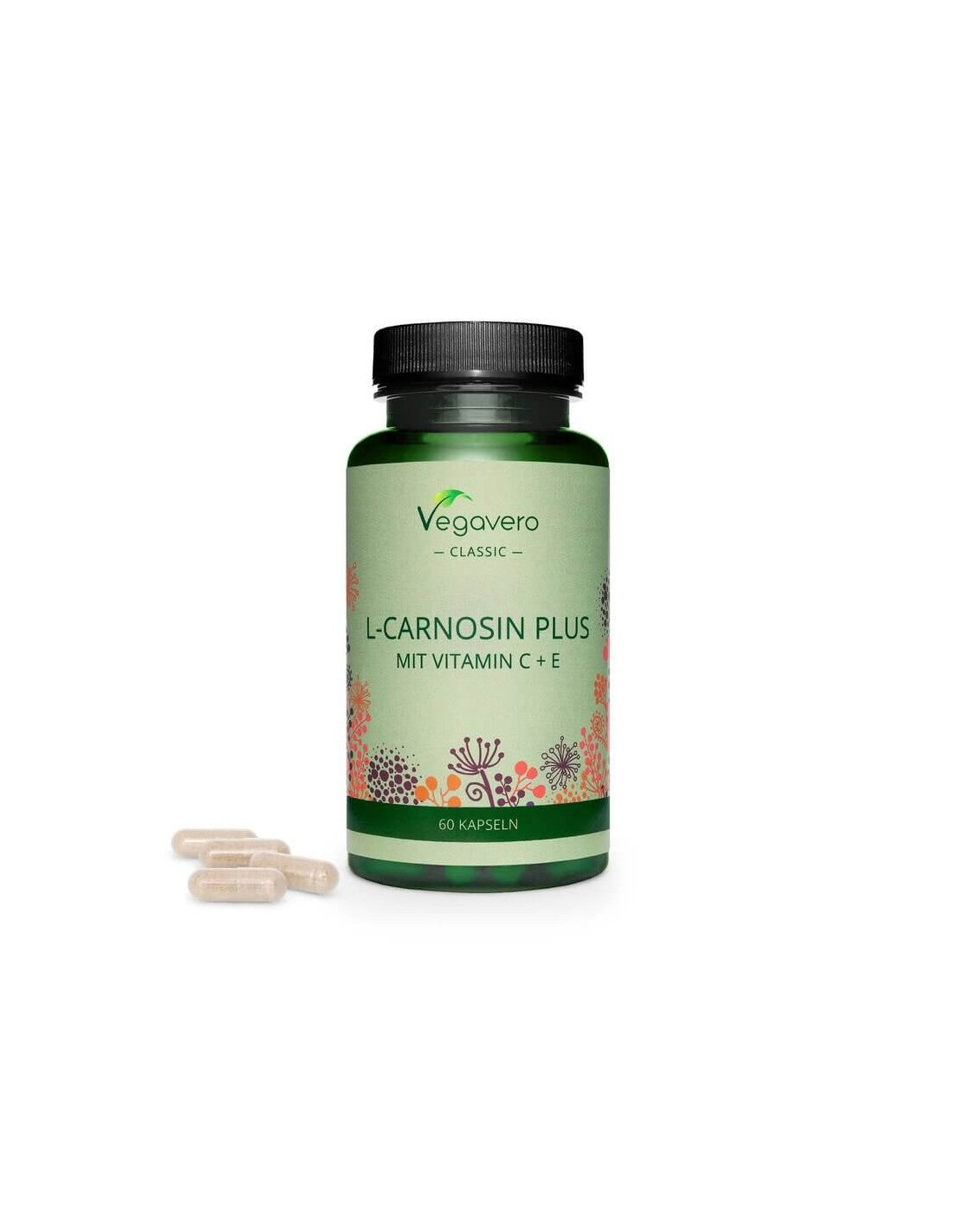 L-Carnosin plus mit Vitamin C+E/ L-Carnosin Plus Vitamin C+E 60 капсули, 100% веган <tc>Vegavero</tc>