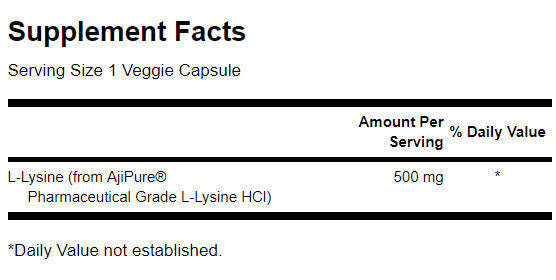 L -Lysine - фармацевтичен клас 500 mg - 90 капсули