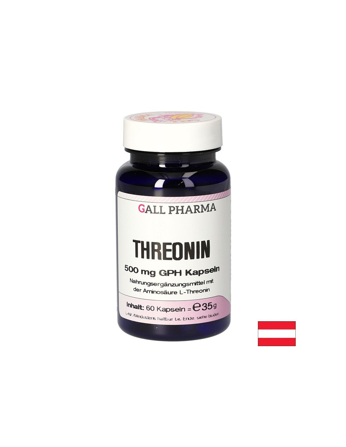 Грижа за костите и мускулите - L -треонин (треонин), 500 mg x 60 капсули