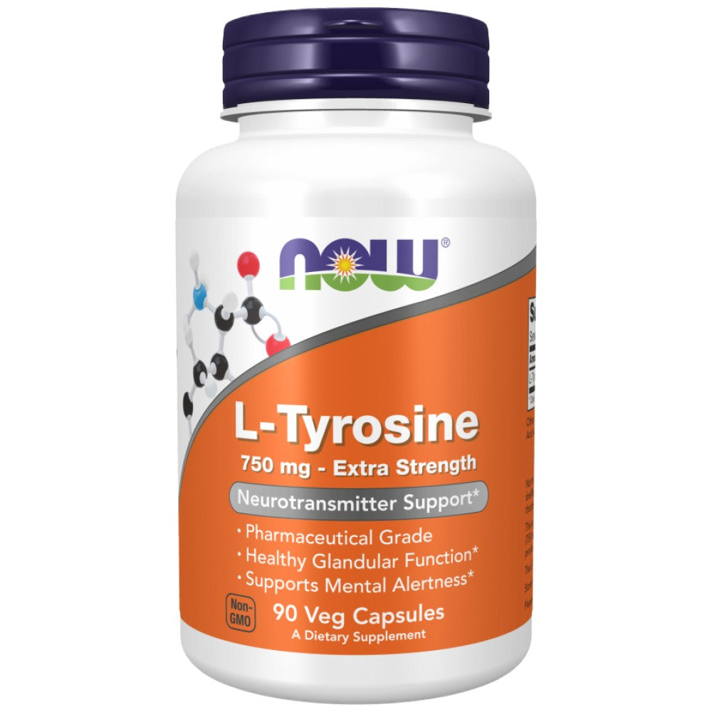 L-тирозин 750 mg | Допълнителна сила - 90 капсули