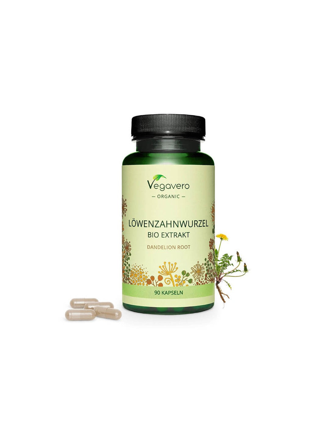 Löwezahnnwurzel Bio Extrakt - Био екстракт от глухарче, 90 капсули <tc>Vegavero</tc>