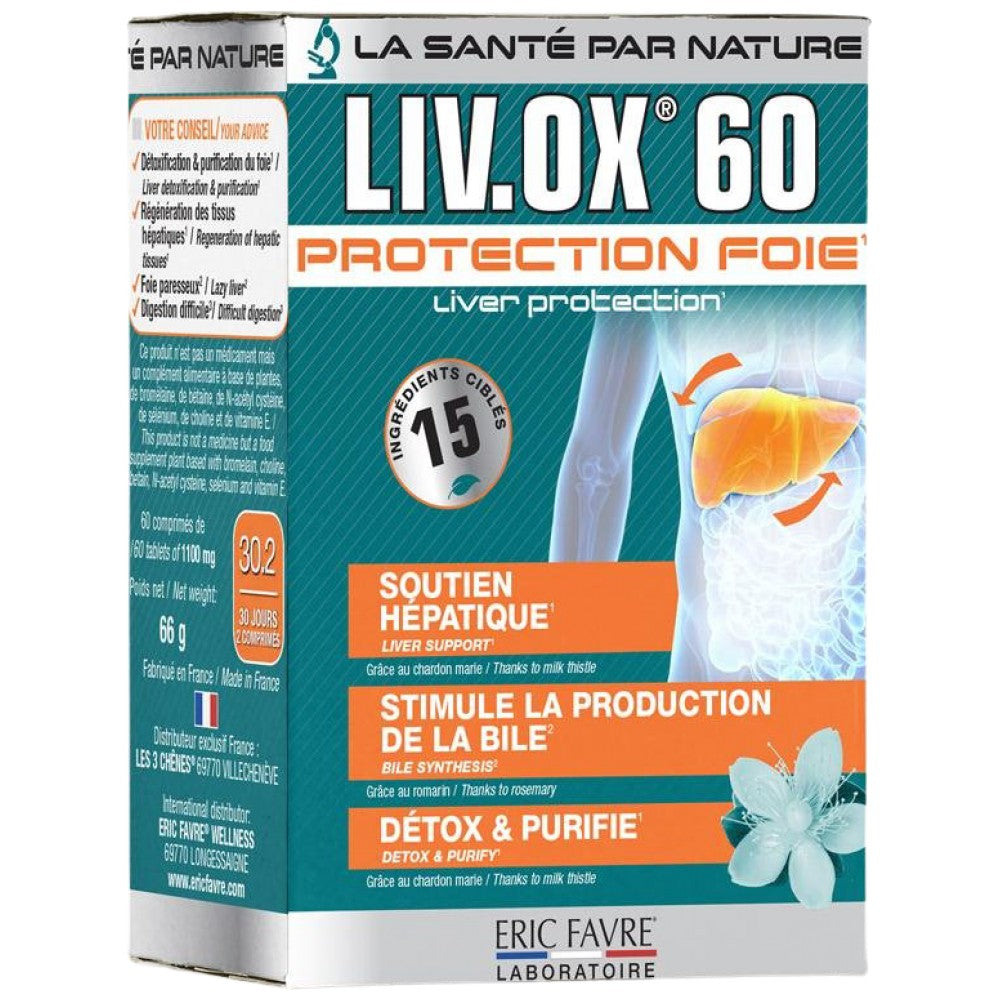 LIV.OX® 60 | Формула за детоксикация и защита на черния дроб 60 таблетки